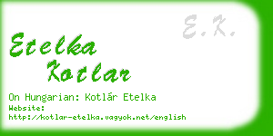 etelka kotlar business card
