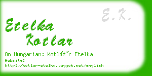 etelka kotlar business card